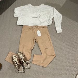 Just Black sand skinny denim with rips. New with tags. Size 29